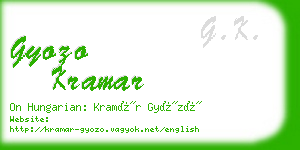 gyozo kramar business card